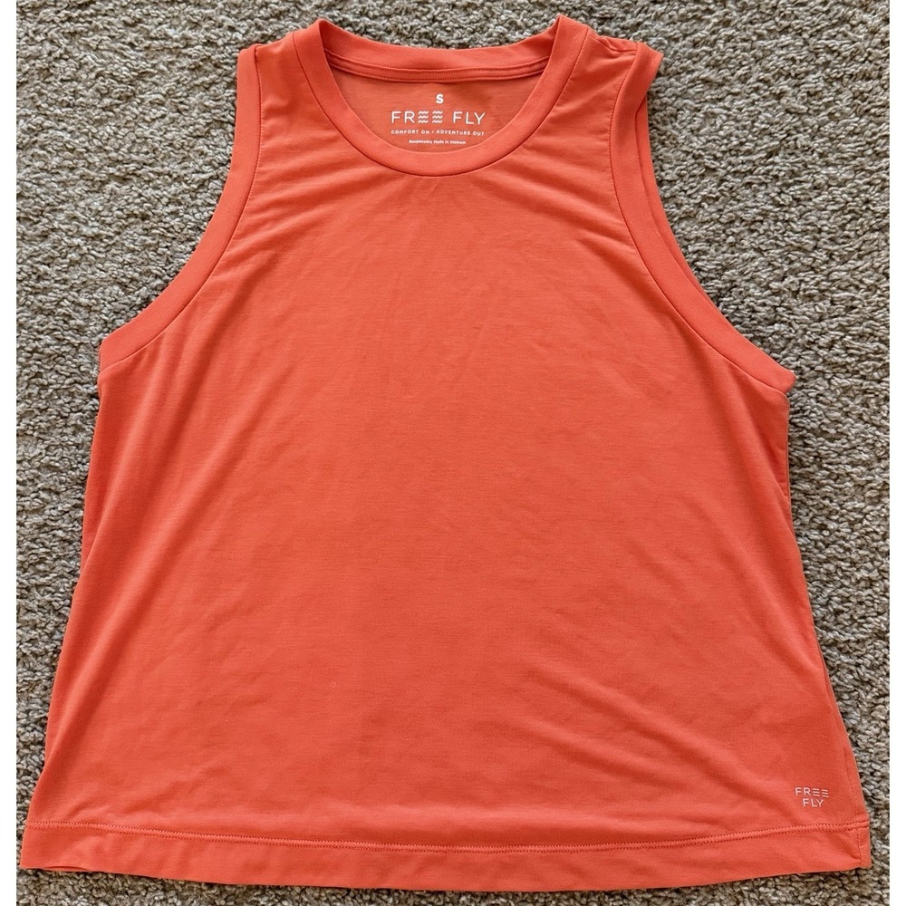 Free Fly Women's Solid Elevate Lightweight Tank Top AC2 Tigerlily Size Small